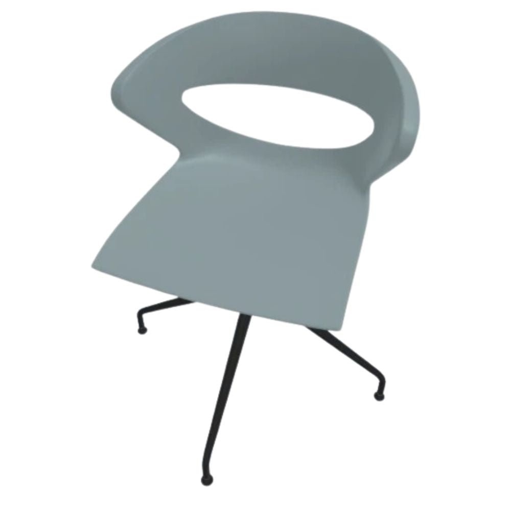 Silla De Oficina Visita Metal - TECHNO KICCA SPIDER - Varios Colores - Asiento y Respaldo sin Tapizado - KICCA SPIDER - NOGAL BEAT - NOGAL BEAT - Silla de oficina