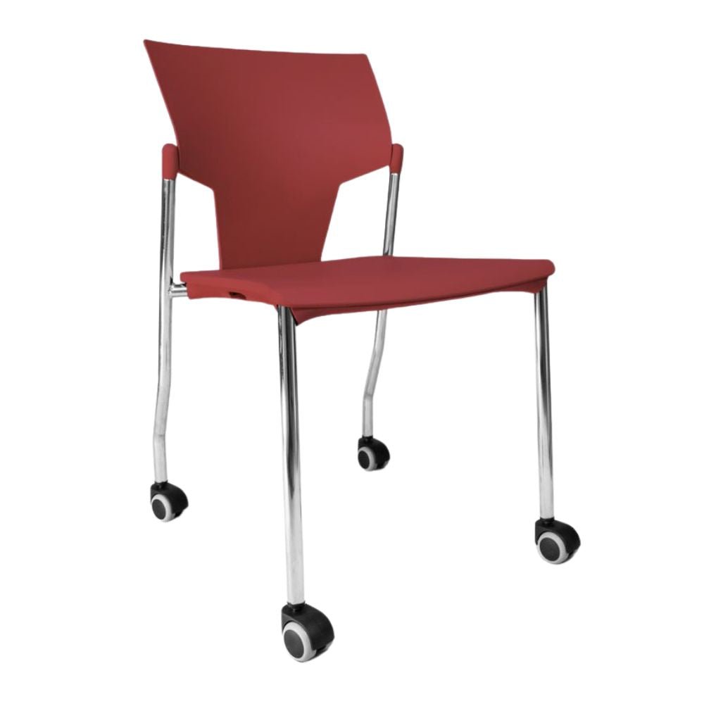 SILLA INFINITI AKTIVA CON RODAJAS | Silla con Rodajas para Sala Juntas Consutorio | Polipropileno | Interior - 102-06200-BDX - Infiniti - NOGAL BEAT - Sillas