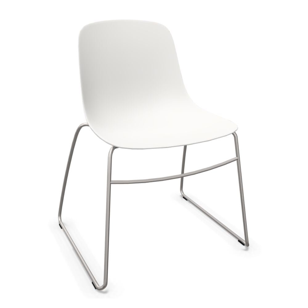 SILLA INFINITI PURE LOOP MONO | Silla | Trineo | Varios Colores | Carcasa Polipropileno | Interior Exterior - 110-5920S-BCO - Infiniti - NOGAL BEAT - Sillas