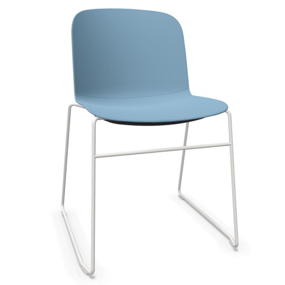 SILLA INFINITI RELIEF | Silla Ocasional | Base 4 Patas Estrella | Varios Colores | Asiento Monocarcasa Polipropileno | Interior - 110 - 6240S - AZL - Infiniti - NOGAL BEAT -