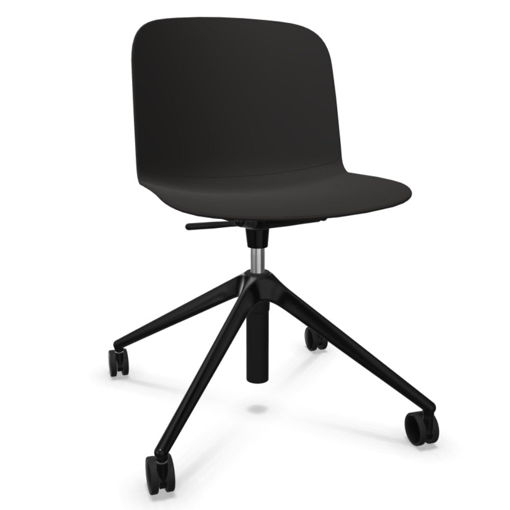 SILLA INFINITI RELIEF | Silla Ocasional | Base 4 Patas Estrella | Varios Colores | Asiento Monocarcasa Polipropileno | Interior - 110 - 6235R - NGO - Infiniti - NOGAL BEAT -