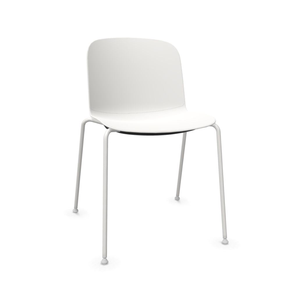 SILLA INFINITI RELIEF | Silla Ocasional | Base 4 Patas Estrella | Varios Colores | Asiento Monocarcasa Polipropileno | Interior - 110 - 62400 - BCO - Infiniti - NOGAL BEAT -