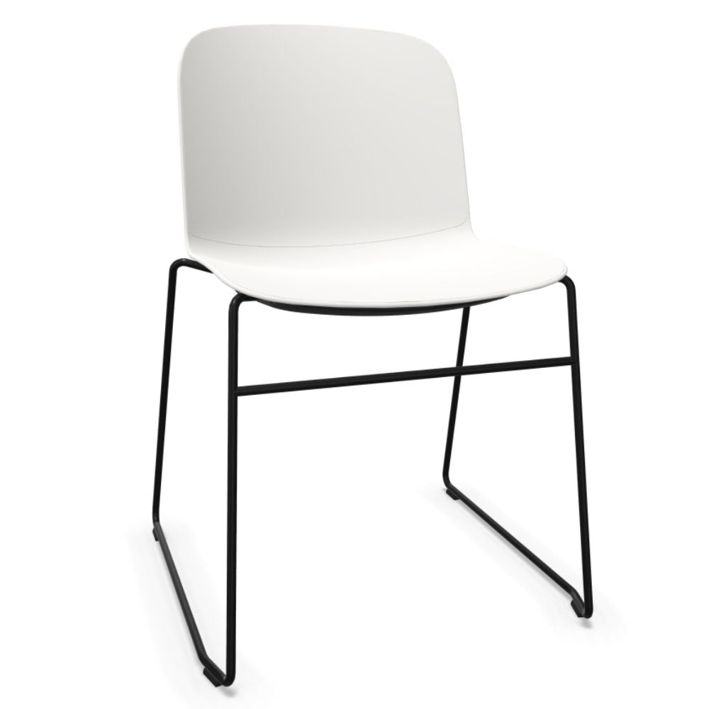 SILLA INFINITI RELIEF | Silla Ocasional | Base 4 Patas Estrella | Varios Colores | Asiento Monocarcasa Polipropileno | Interior - 110 - 6200S - BCO - Infiniti - NOGAL BEAT -