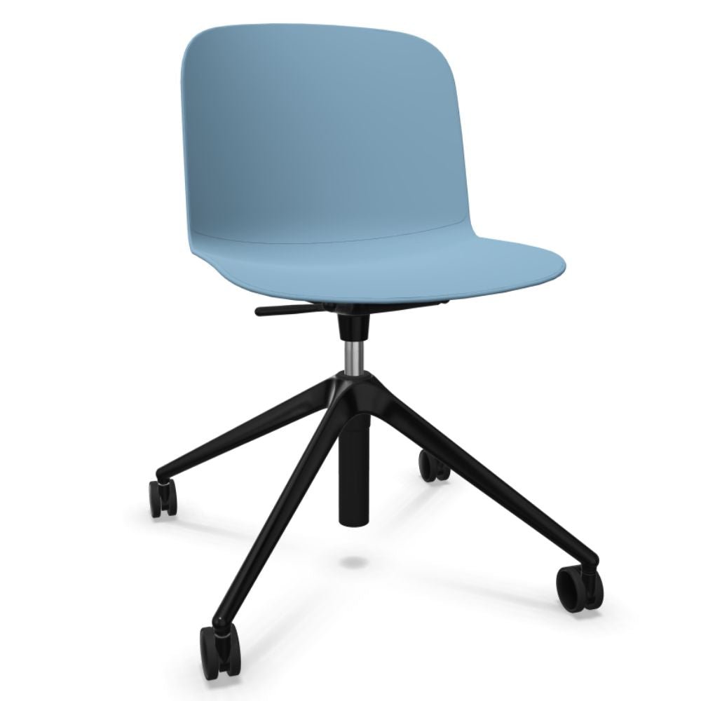 SILLA INFINITI RELIEF | Silla Ocasional | Base 4 Patas Estrella | Varios Colores | Asiento Monocarcasa Polipropileno | Interior - 110 - 6235R - AZL - Infiniti - NOGAL BEAT -