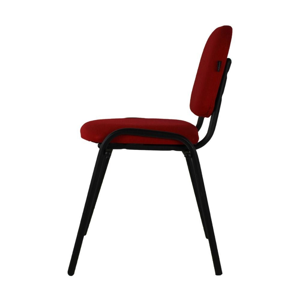 SILLA KINGSTRONG 104Z TELA SILL0540292 | Silla para Visita Oficina Sala de Espera | Base 4 Puntas Metal | Asiento y Respaldo Acojinado | Interior - SILL0540292 - Mundo In - NOGAL BEAT - Sillas