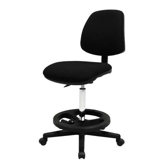 SILLA KINGSTRONG CAJERO KIT Silla Alta Cajero | Silla Alta Oficina Area Trabajo | Altura Ajustable | Base Rodajas | Asiento Tapizado | Interior - Silla Alta Cajero - Mundo In - NOGAL BEAT -