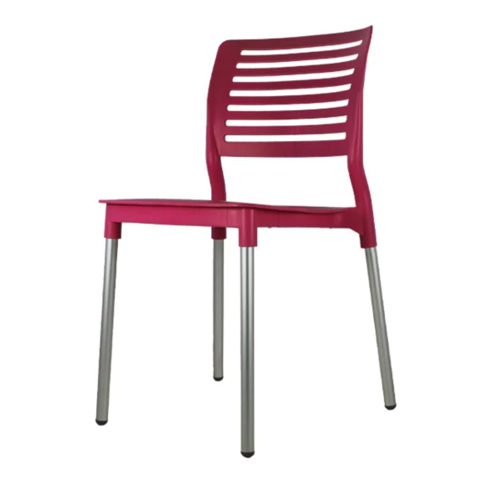 SILLA KINGSTRONG JM GALERI SILL0020315 | Silla Estilizada Jardín Comedor | Base 4 Puntas | Terminado Anodizado | Polipropileno | Interior + Exterior