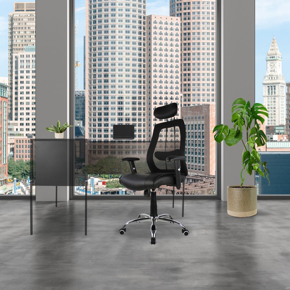 SILLA KINGSTRONG MOB - AF811 GIRONA SILL0903520 | Silla Ejecutiva Uso de Oficina | Base Estrella Giratoria | Tapizado Tela | Interior - SILL0903520 - Mundo In - NOGAL BEAT - Sillas de oficina