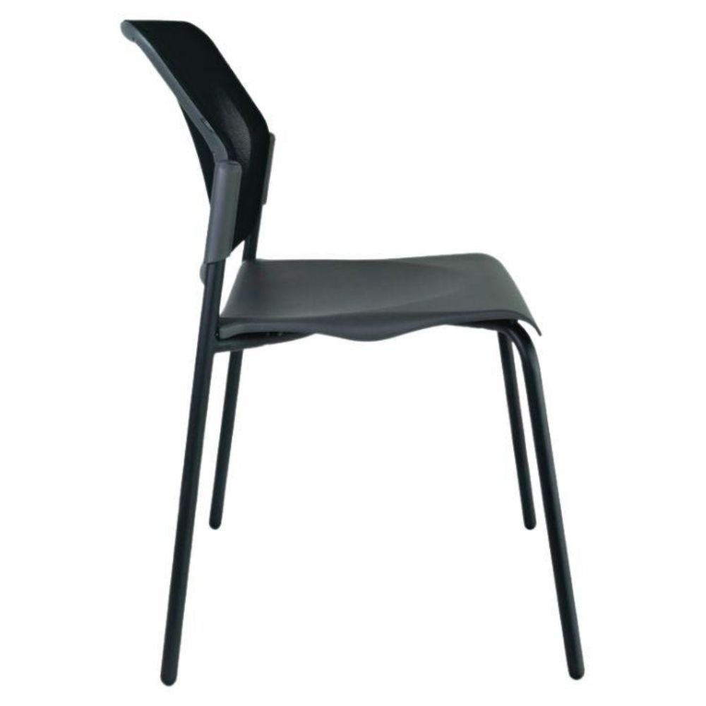 SILLA LABENZE ARETA 106 - 2500 | Silla Oficina Sala de Juntas Sala de Espera | Base 4 Puntas | Varios Colores | Respaldo Malla | Interior - 106 - 2500A - Labenze - NOGAL BEAT -