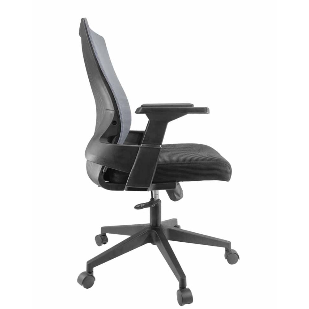 SILLA NOGAL BEA E-17652 | Silla Operativa | Asiento Hule Espuma | Respaldo Polipropileno | Descansabrazos | Base Nylon | Tapiz Tela | Interior - E-17652 - GERSA - NOGAL BEAT - Sillas para oficina