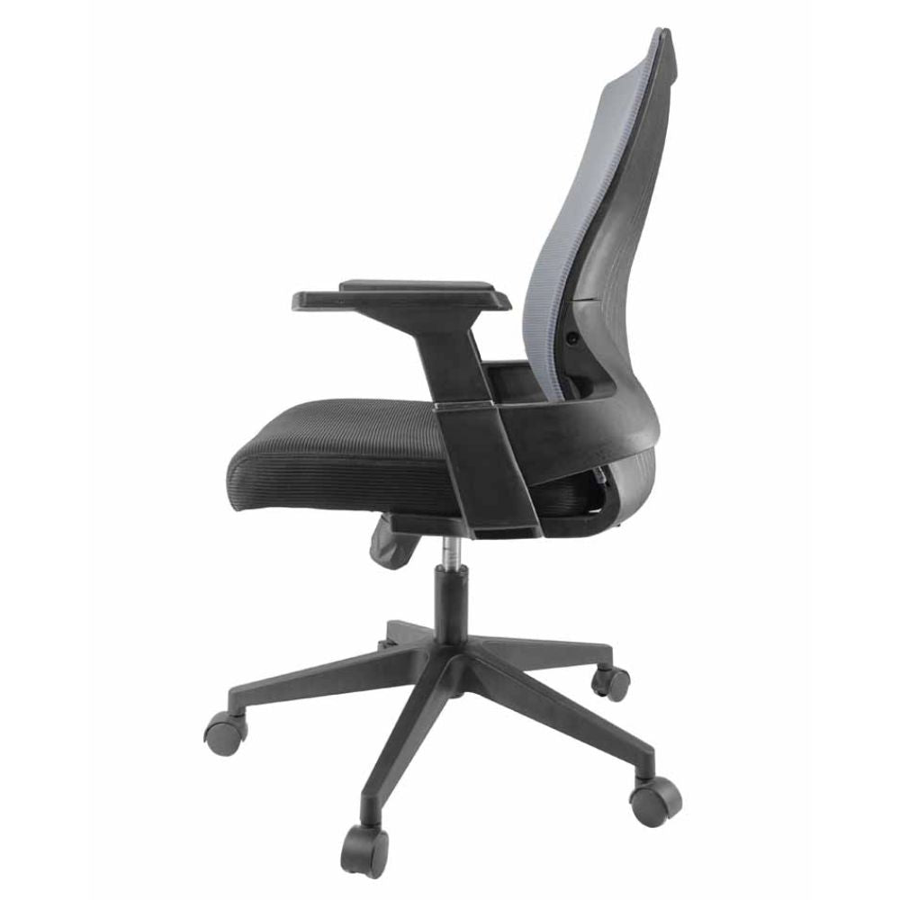 SILLA NOGAL BEA E-17652 | Silla Operativa | Asiento Hule Espuma | Respaldo Polipropileno | Descansabrazos | Base Nylon | Tapiz Tela | Interior - E-17652 - GERSA - NOGAL BEAT - Sillas para oficina