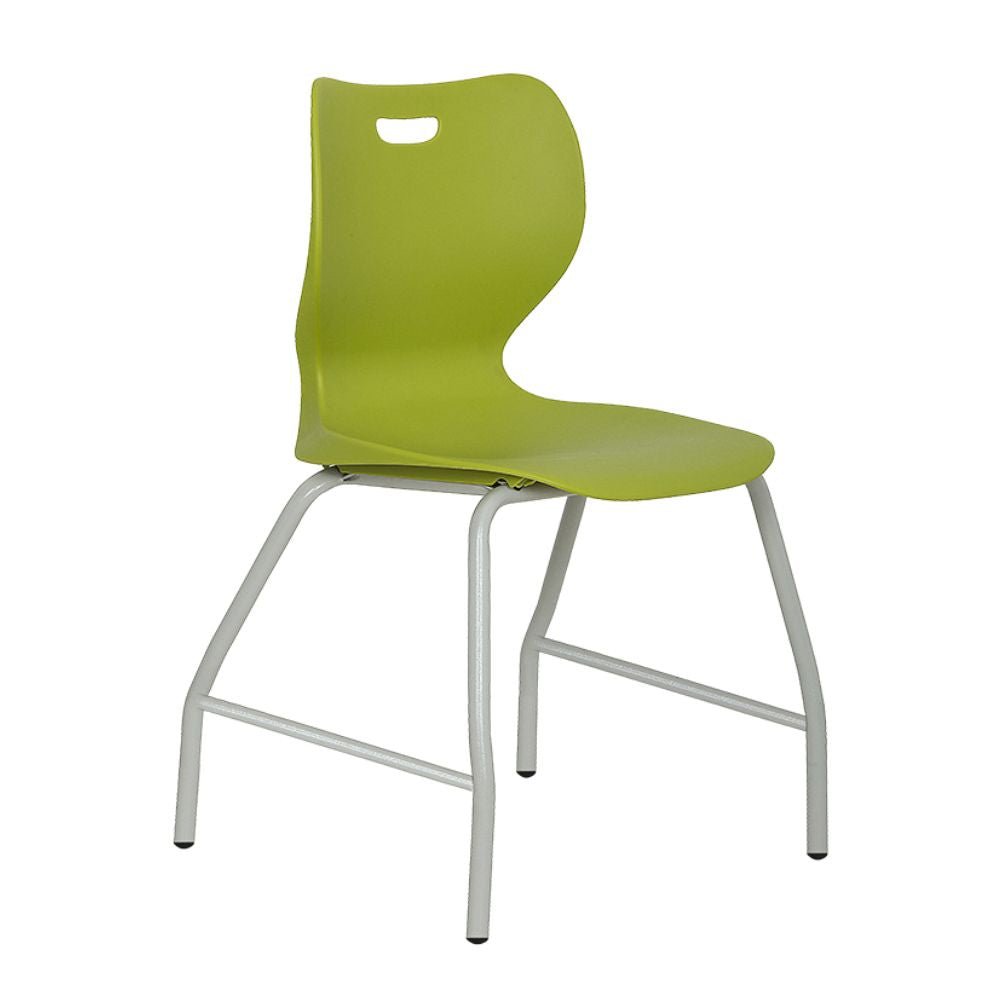 SILLA NOGAL BEAT AB - 100V | Silla Escolar para Instituciones | Estructura Tubular Pintada | Polipropileno | Interior - AB - 100V - ALBAR - NOGAL BEAT - silla