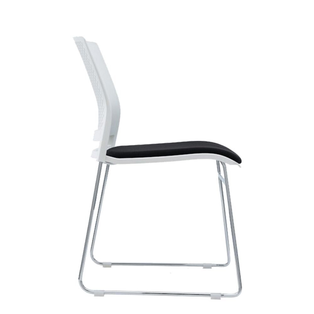 SILLA NOGAL BEAT ALBAR A - 600T | Silla Visitante | Respaldo Asiento Polipropileno | Tapiz | Estructura Cold Roll | Cromo | Regatón Antiderrapante | Exterior + Interior - A - 600T - ALBAR - NOGAL BEAT - Sillas