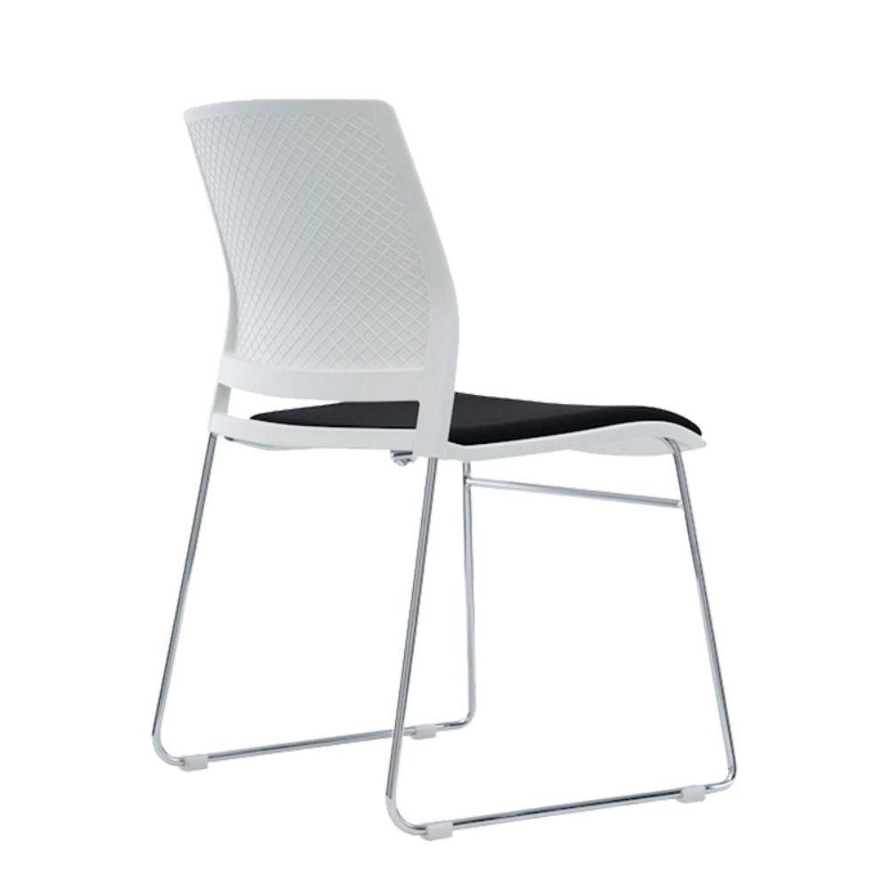 SILLA NOGAL BEAT ALBAR A - 600T | Silla Visitante | Respaldo Asiento Polipropileno | Tapiz | Estructura Cold Roll | Cromo | Regatón Antiderrapante | Exterior + Interior - A - 600T - ALBAR - NOGAL BEAT - Sillas