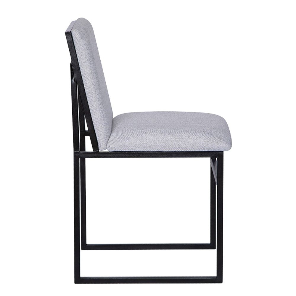 SILLA NOGAL BEAT AR - 160 | Silla Restaurante para Comercio | Estructura Metálica Tubo Cuadrado | Tapiz Hule Espuma | Interior - AR - 160 - ALBAR - NOGAL BEAT - Sillas