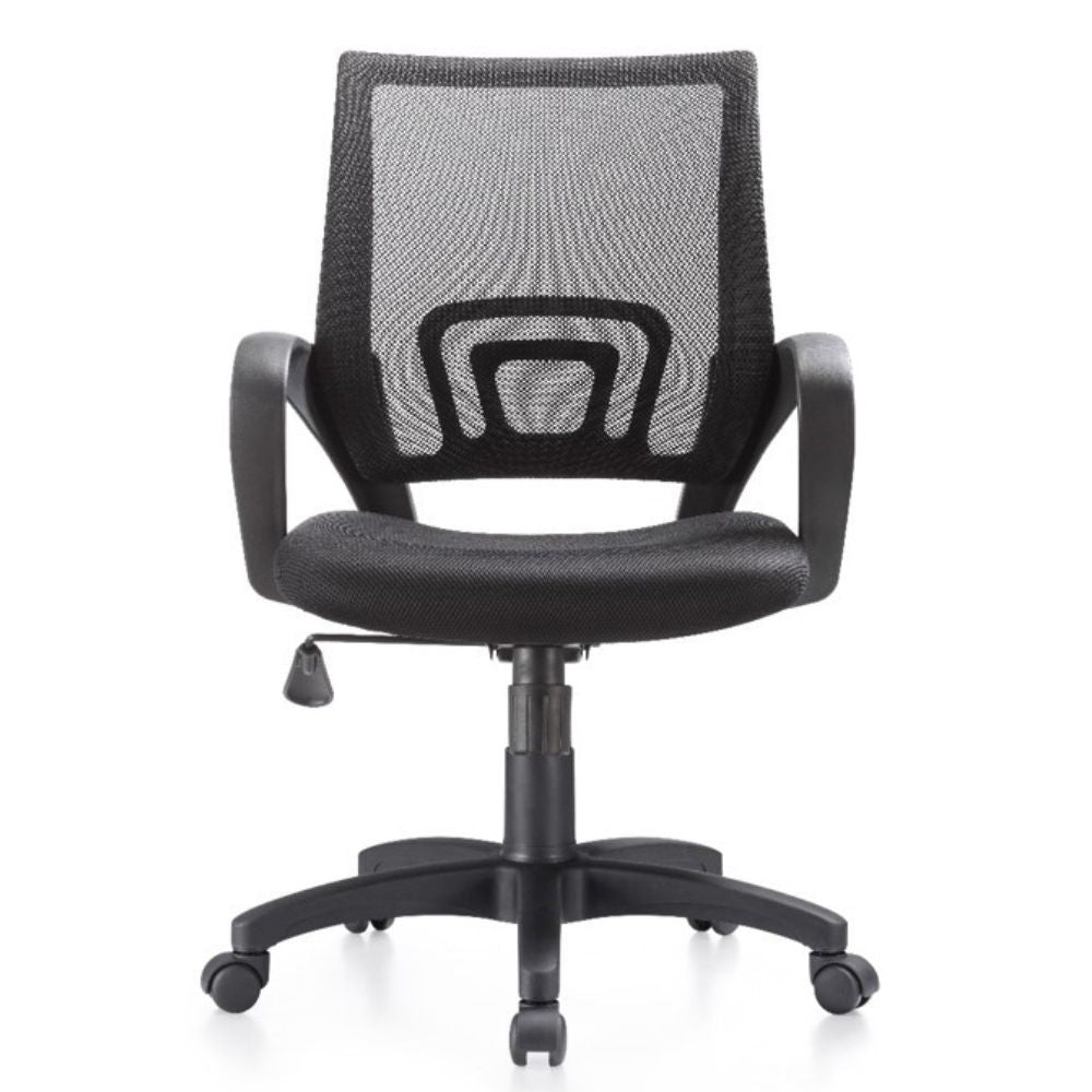 SILLA NOGAL BEAT BLACK JACK | Silla para Oficina | Base Nylon | Polipropileno Tapizado en Malla | Interior - BLACK JACK - MOBILIARIO EN MOVIMIENTO - NOGAL BEAT - Sillas