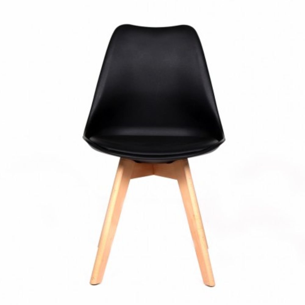 SILLA NOGAL BEAT CATARINA | Silla Ocasional Decorativa | Base 4 Puntas Madera | Varios Colores | Polipropileno Cubre Asiento en PU | Interior - SILLA CATARINA - MDO - NOGAL BEAT - Sillas