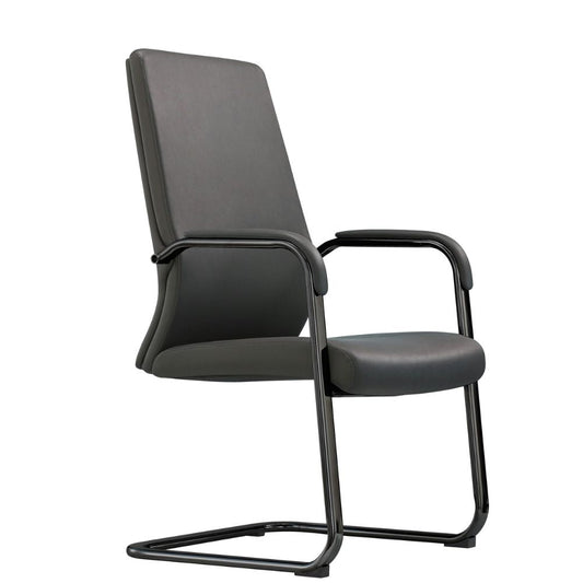 SILLA NOGAL BEAT E-10203G | Silla Directiva | Asiento Hule Espuma | Descanzabrazos Polipropileno | Tapiz Vinipiel Soft | Base Metálica | Interior - E-10203G - GERSA - NOGAL BEAT - Silla para oficina