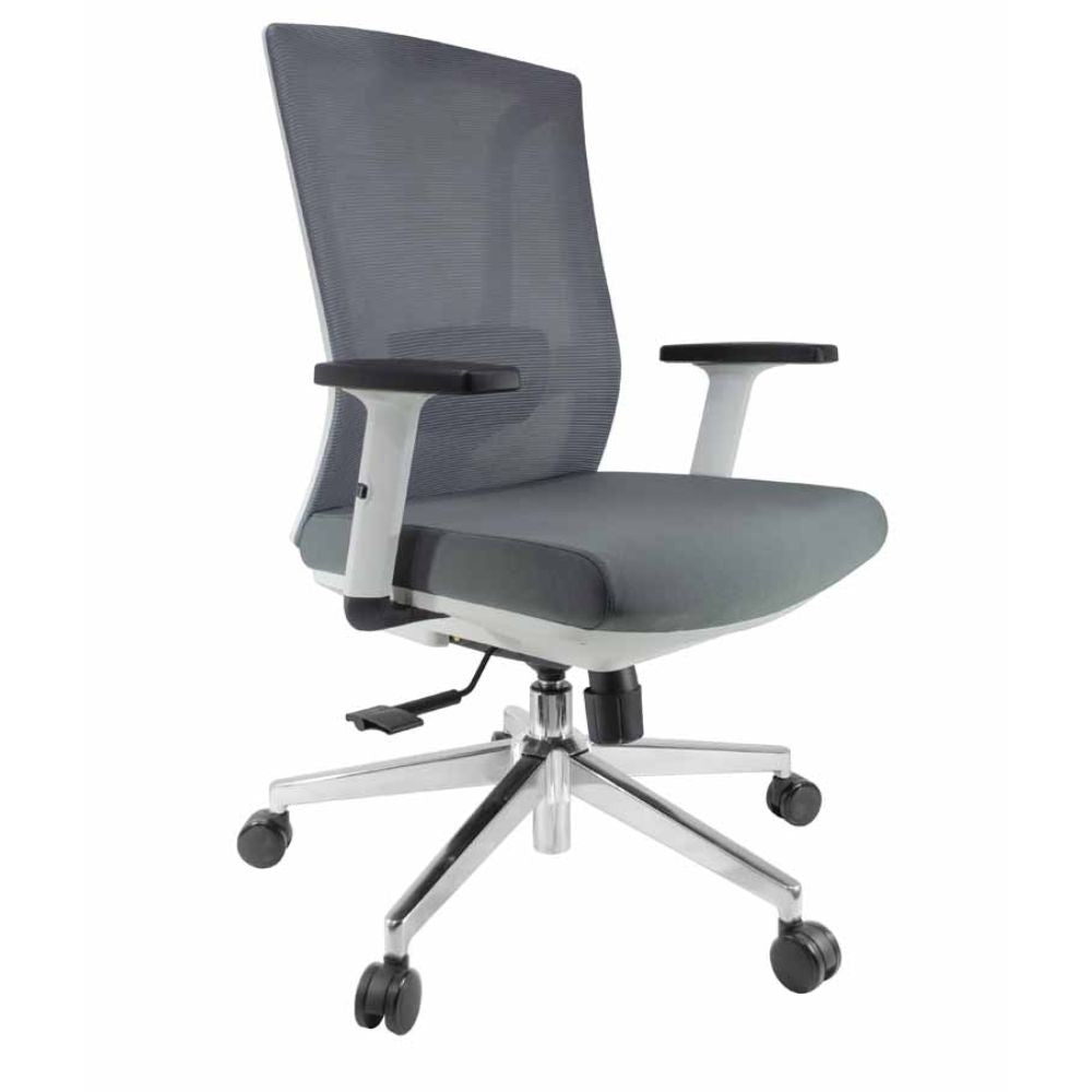 SILLA NOGAL BEAT E-11702 | Silla Gerencia | Asiento Respaldo Cabecera Polipropileno | Descansabrazos ajustable | Base Metal | Tapiz Malla | Asiento Tela | Interior - E-11702 - GERSA - NOGAL BEAT - Sillas para oficina
