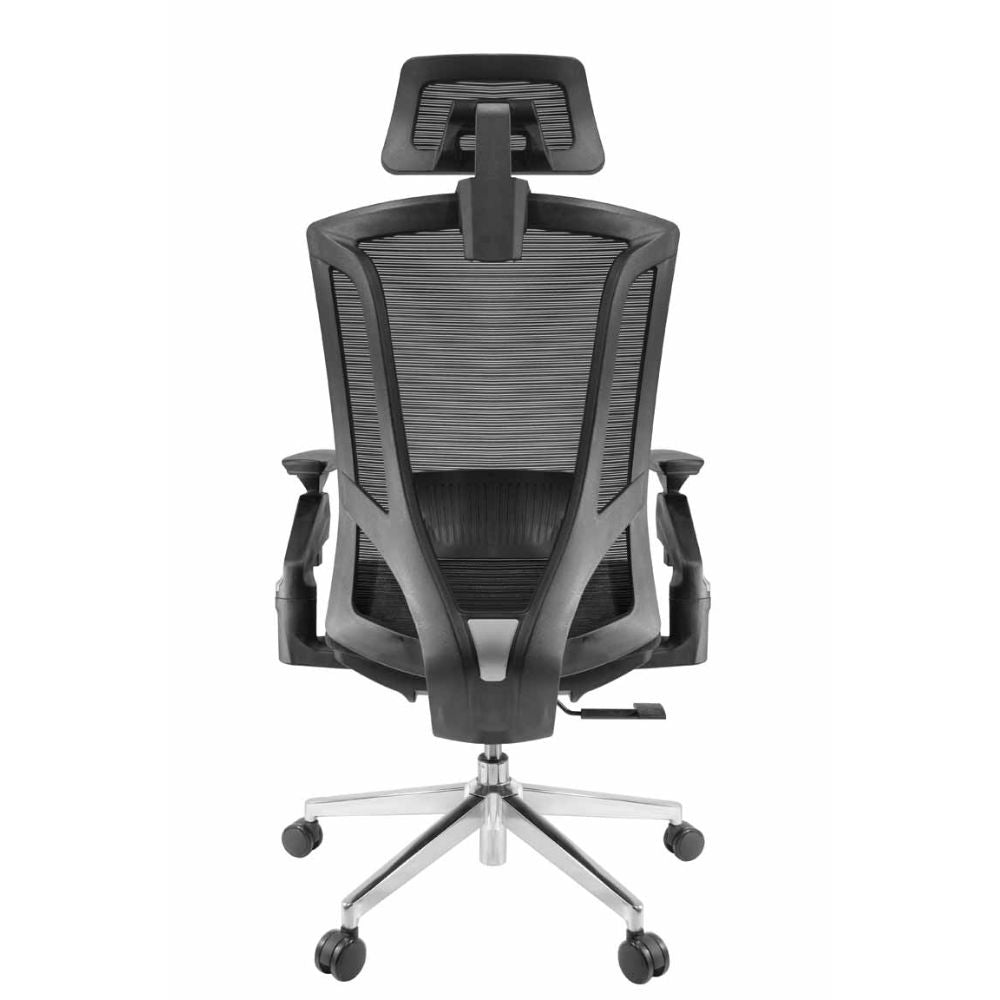 SILLA NOGAL BEAT E-11751 | Silla Gerencial | Asiento Poliuretano | Respaldo Cabecera Polipropileno | Descansabrazos | Base Metal | Tapiz Malla | Tela | Interior - E-11751 - GERSA - NOGAL BEAT - Sillas para oficina