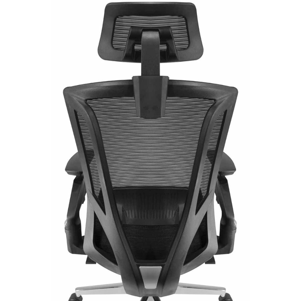 SILLA NOGAL BEAT E-11751 | Silla Gerencial | Asiento Poliuretano | Respaldo Cabecera Polipropileno | Descansabrazos | Base Metal | Tapiz Malla | Tela | Interior - E-11751 - GERSA - NOGAL BEAT - Sillas para oficina