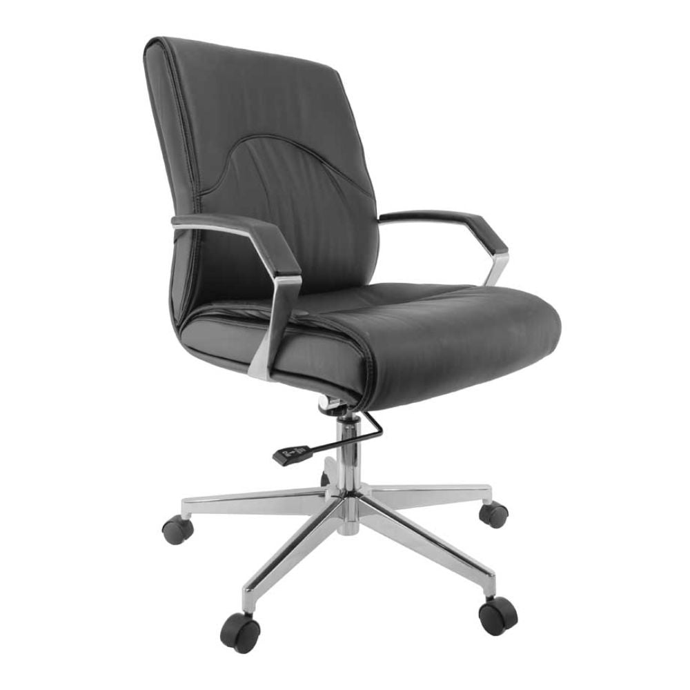 SILLA NOGAL BEAT E-2002 | Silla Directiva | Asiento Respaldo Cabecera Hule Espuma | Descansabrazos Aluminio | Base Metálica | Tapiz Vinipiel | Interior - E-2002 - GERSA - NOGAL BEAT - Sillas para oficina