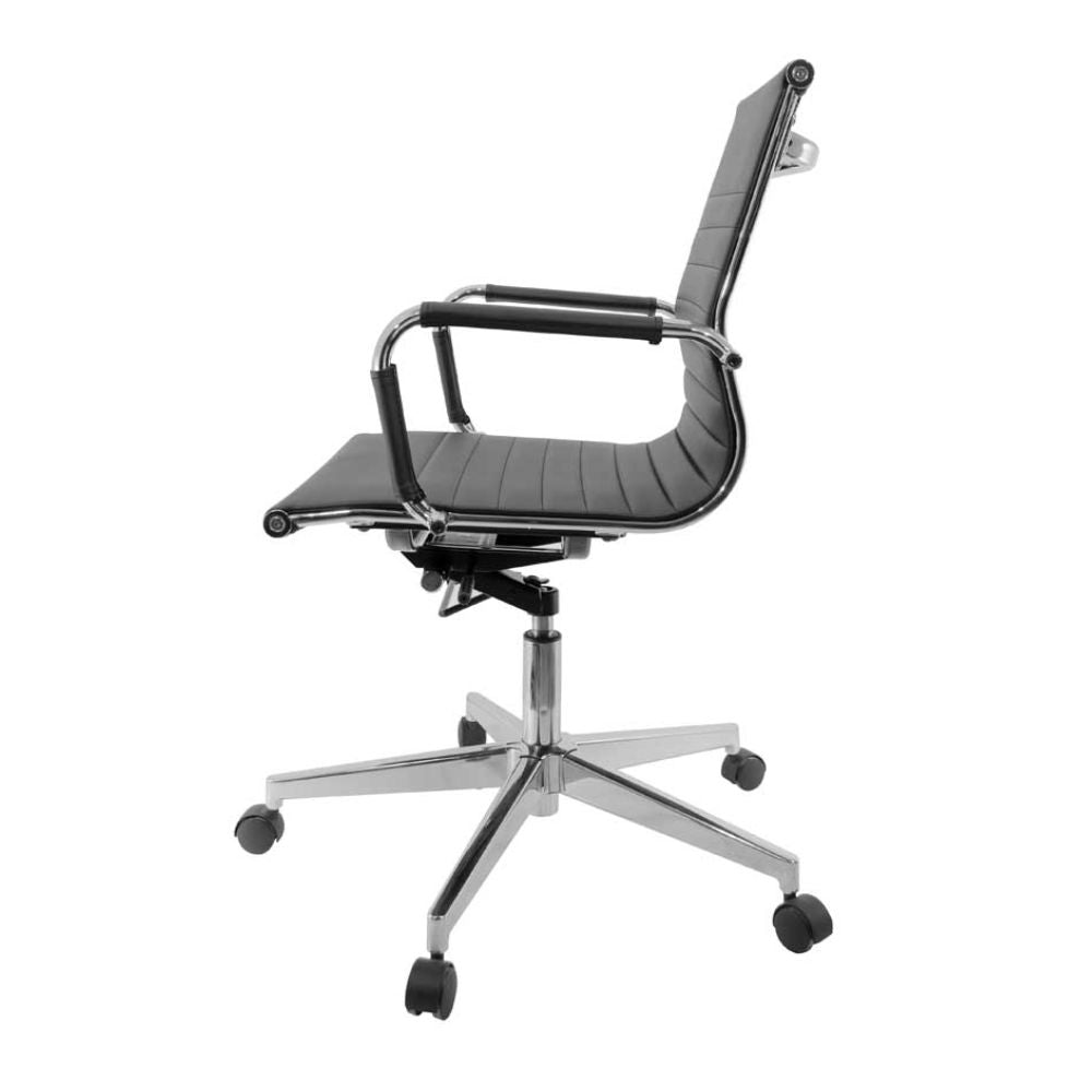 SILLA NOGAL BEAT E-3002 | Silla Directiva | Asiento Respaldo Hule Espuma | Descansabrazos Metálicos Vinipiel | Base Metal | Estructura Metálica | Interior - E-3002 - GERSA - NOGAL BEAT - Sillas para oficina