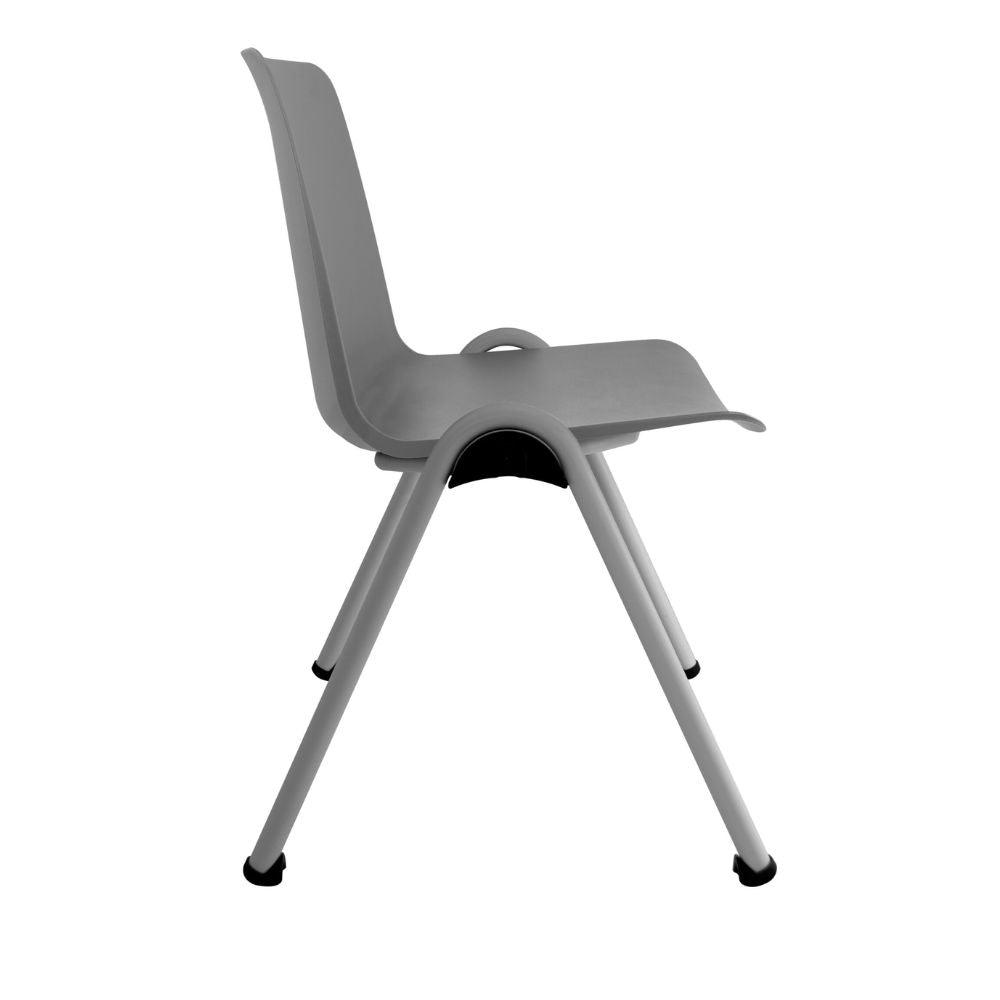 SILLA NOGAL BEAT E-50458G | Silla Comercial para Visita Sala de Espera | Concha Polipropileno | Estructura Metálica Adherente | Interior - E-50458G - GERSA - NOGAL BEAT - Sillas