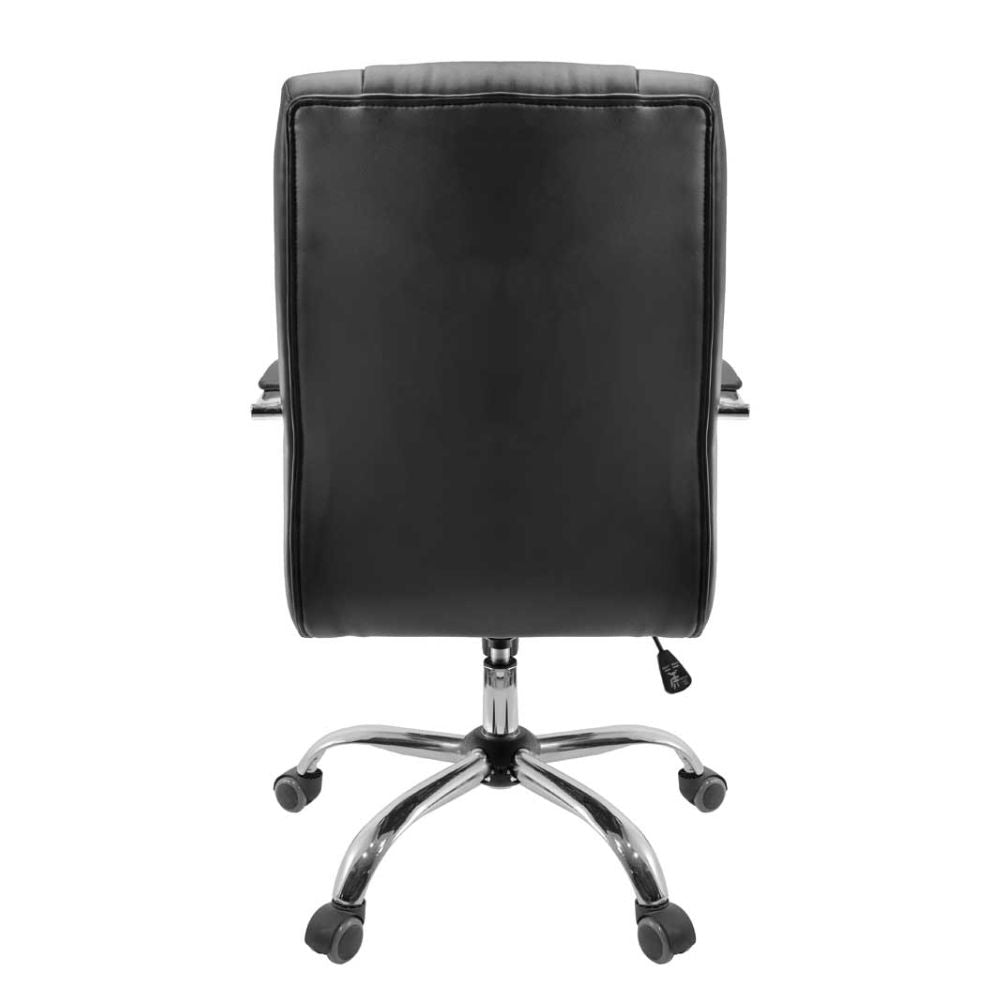 SILLA NOGAL BEAT E-9101 | Silla Directiva | Asiento Respaldo Hule Espuma | Descansabrazos Metálicos | Base Metálica | Tapiz vinipiel | Interior - E-9101 - GERSA - NOGAL BEAT - Sillas