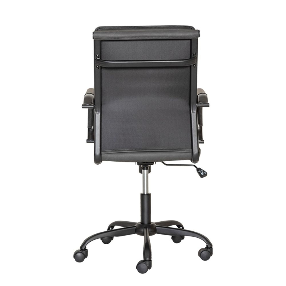 SILLA NOGAL BEAT GA - 005 | Silla Semi - Ejecutiva | Respaldo Tapiz Vinil | Hule Espuma | Brazos Tubular Acero | Base Metal | Reclinable | Interior - GA - 005 - ALBAR - NOGAL BEAT - Sillas de oficina