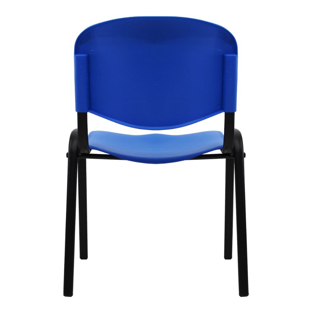 SILLA NOGAL BEAT ISO NOVA SILL0420304 | Silla para Visita Oficina Sala de Espera | Base 4 Puntas Metal | Plastificada | Interior - SILL0420304 - Mundo In - NOGAL BEAT - Sillas