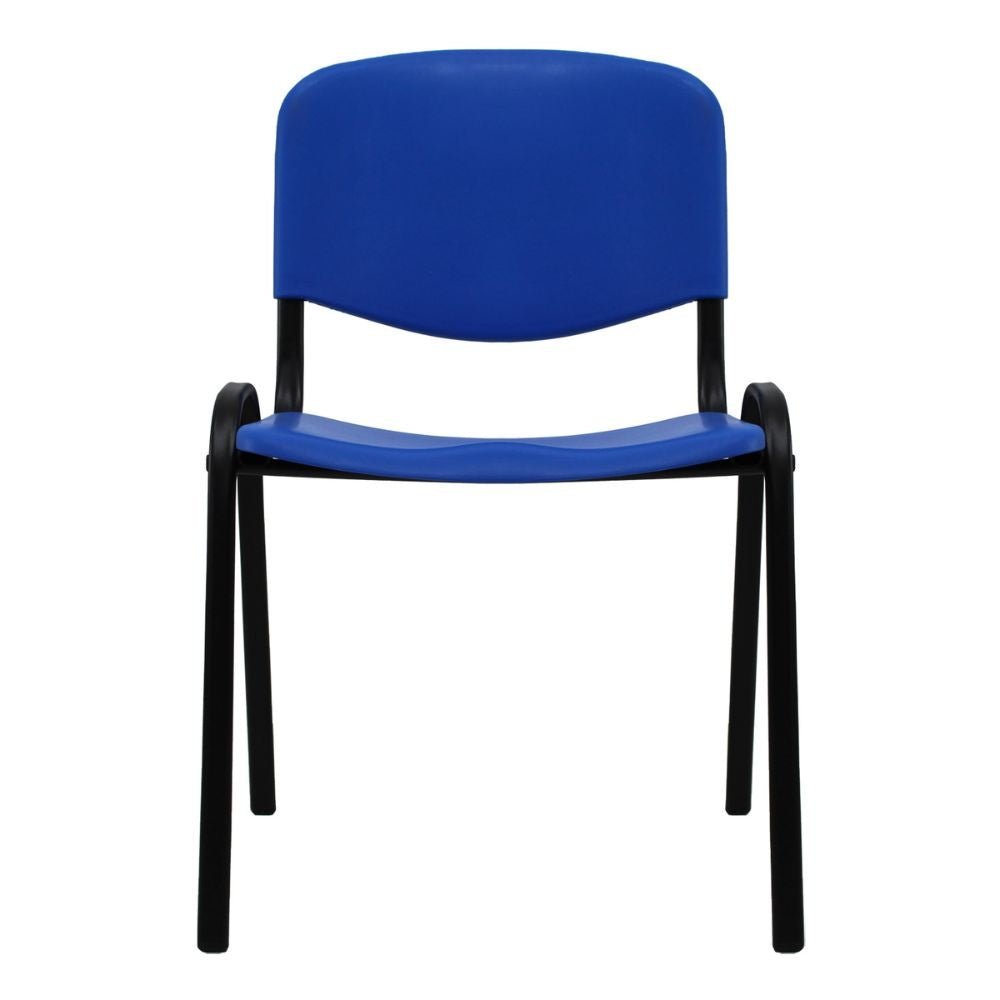 SILLA NOGAL BEAT ISO NOVA SILL0420304 | Silla para Visita Oficina Sala de Espera | Base 4 Puntas Metal | Plastificada | Interior - SILL0420304 - Mundo In - NOGAL BEAT - Sillas