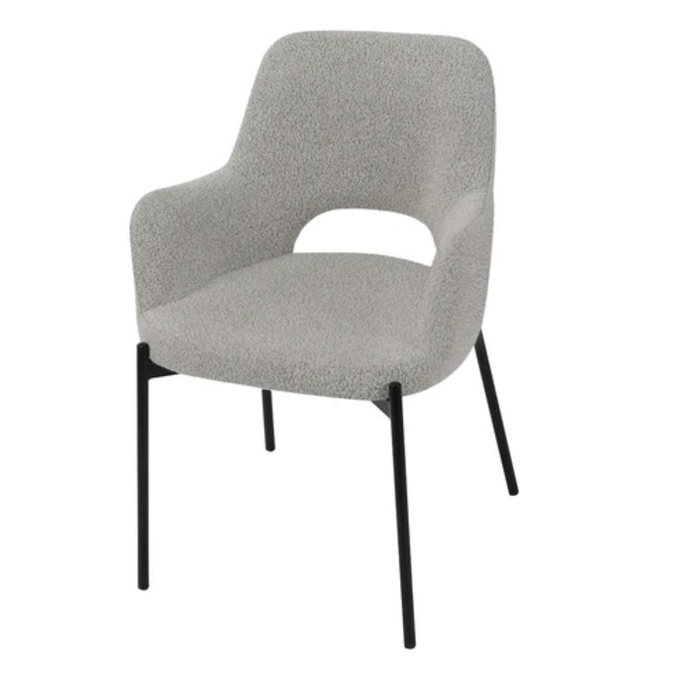 SILLA NOGAL BEAT SILL0904840 3038 SHCOLA | Silla de Comedor | Patas Revestidas Negro Mate | 4 Puntas | Tapizado | Interior - SILL0904840 - Mundo In - NOGAL BEAT - Sillas