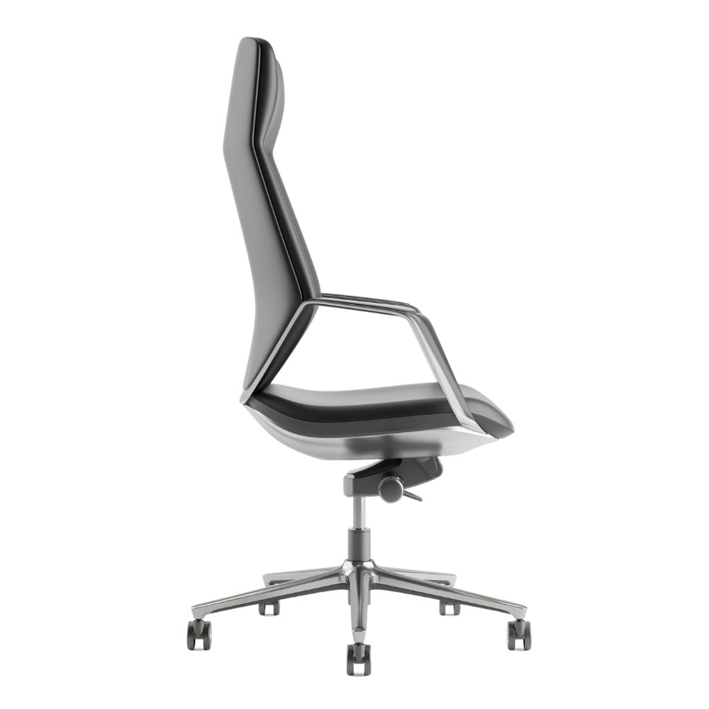 SILLA NOGAL BEAT STARK | Silla Directiva para Oficina | Base Estrella | Tapizado en Teknoleather | Interior - Stark - MOBILIARIO EN MOVIMIENTO - NOGAL BEAT - Sillas de oficina
