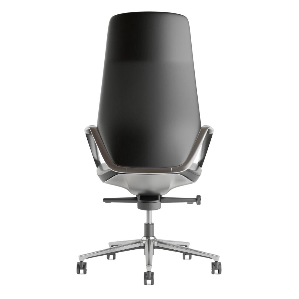 SILLA NOGAL BEAT STARK | Silla Directiva para Oficina | Base Estrella | Tapizado en Teknoleather | Interior - Stark - MOBILIARIO EN MOVIMIENTO - NOGAL BEAT - Sillas de oficina