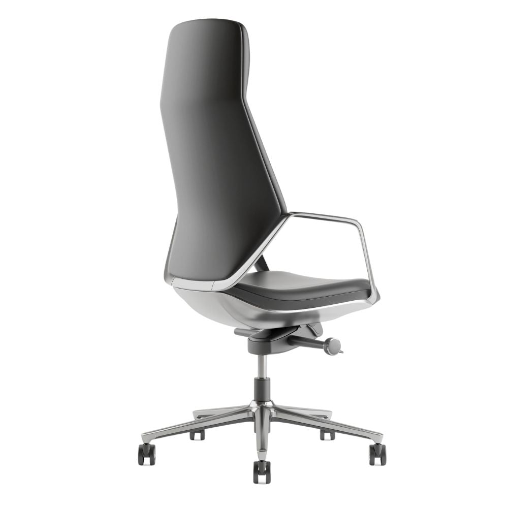 SILLA NOGAL BEAT STARK | Silla Directiva para Oficina | Base Estrella | Tapizado en Teknoleather | Interior - Stark - MOBILIARIO EN MOVIMIENTO - NOGAL BEAT - Sillas de oficina