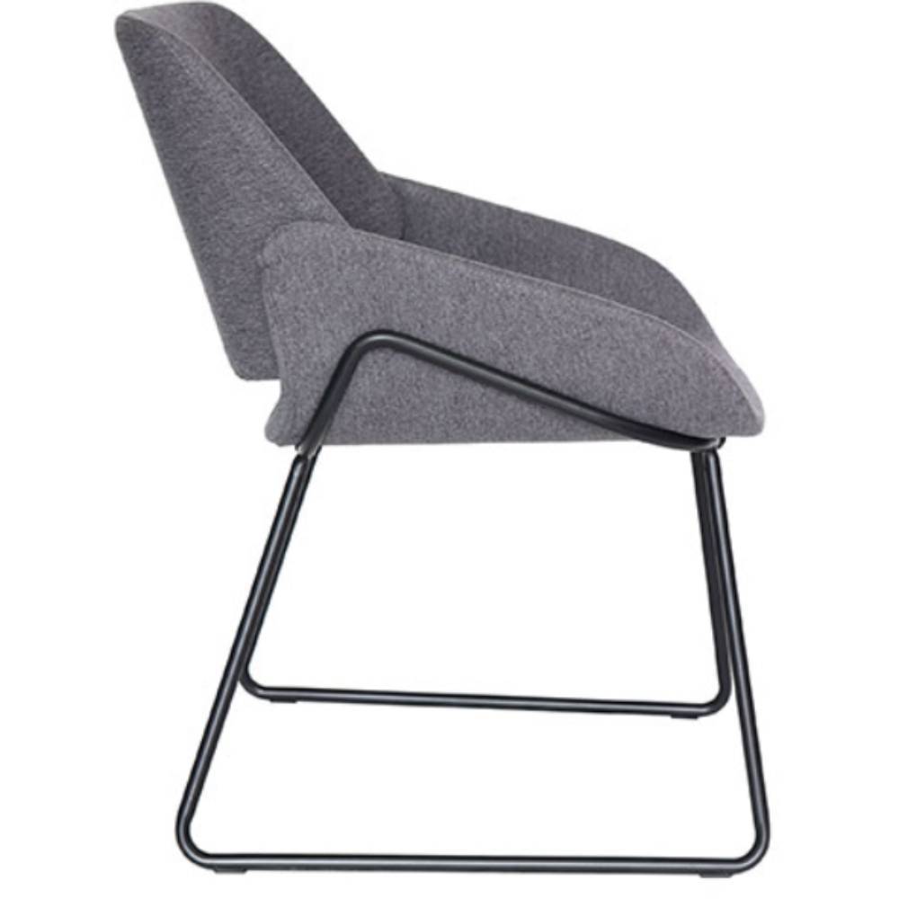 SILLA OFFIHO BORSANI OHV - 120 | Diseño Moderno | Base Trineo | Tapizado | Interior | Hogar Oficina Hotel - OHV - 120 - OFFIHO - NOGAL BEAT - Sillas