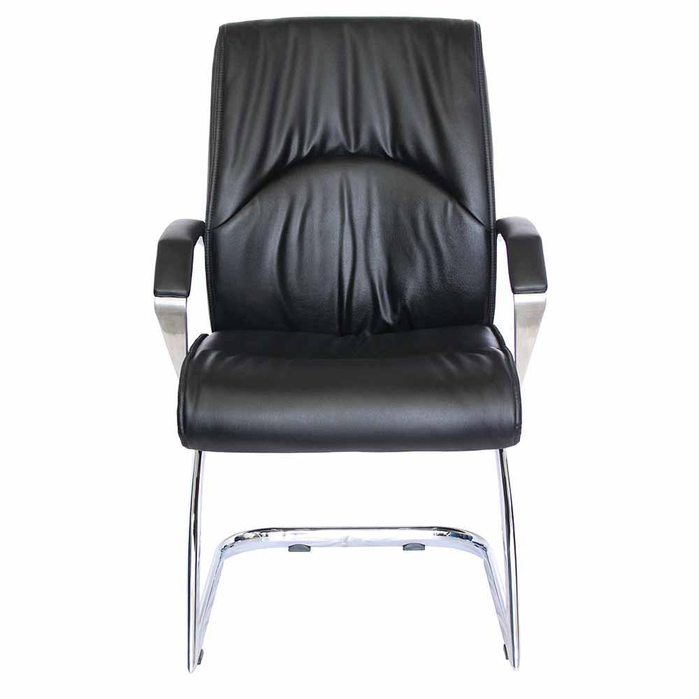 SILLA OFFIHO CIANI OHV - 308 NEGRO | Silla Visita | Diseño Ergonómico | Base Trineo | Interior | Oficina Despacho Consultorio - OHV - 308negro - OFFIHO - NOGAL BEAT - Silla para oficina