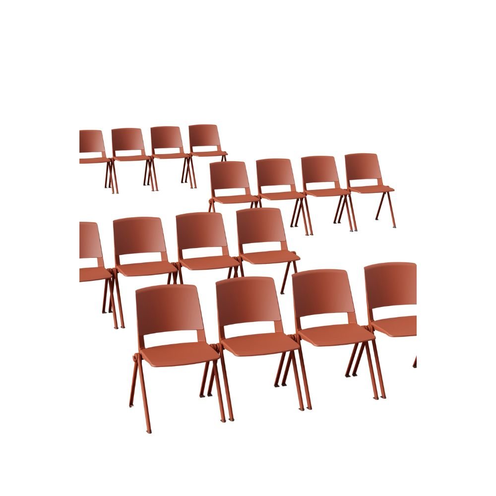 SILLA OFFIHO CORE OHV-20 | Silla Visitantes | Estructura Acero Tubular | Varios Colores | Polipropileno | Interior - OHV-20 - OFFIHO - NOGAL BEAT - SIlla