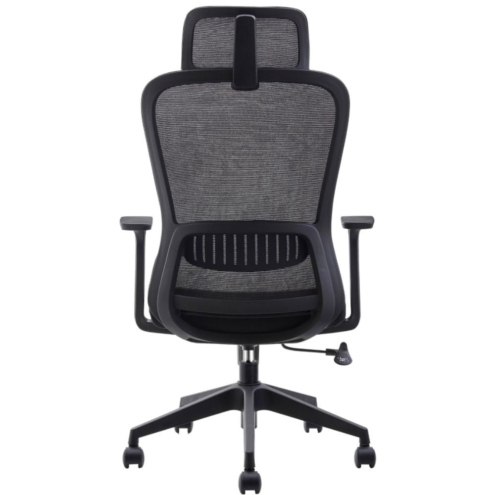 SILLA OFFIHO COZY OHE-175 NEGRO | Silla Ejecutiva Operativa | Altura Ajustable | Base Pentagonal | Negro | Malla Tela | Interior - OHE-175negro - OFFIHO - NOGAL BEAT - Sillas de oficina