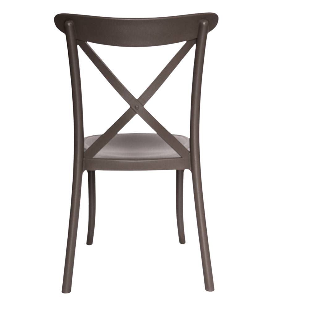 SILLA OFFIHO OHV-117 | Silla para Restaurante Cafetería | Resistente Rayos UV | Varios Colores | Polipropileno | Interior + Exterior - OHV-117 - OFFIHO - NOGAL BEAT - Sillas