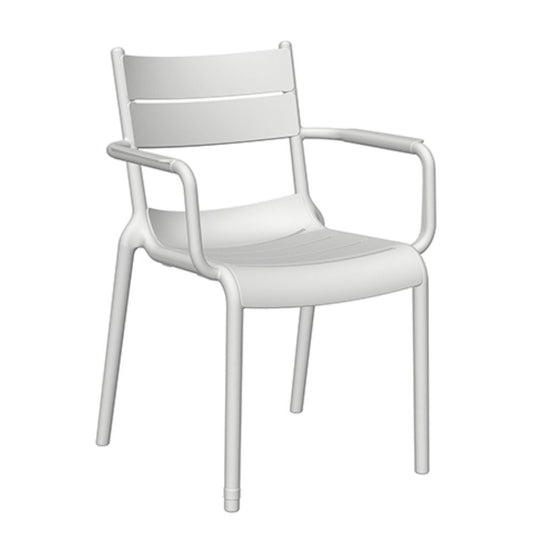 Silla para Jardín y Terraza Resistente a Rayos UV - OFFIHO NAPLES OHV - 7220A - Con Brazos - Varios Colores - Asiento y Respaldo en Polipropileno para Ambiente Salino - OHV - 7220A - OFFIHO - NOGAL BEAT - Sillas