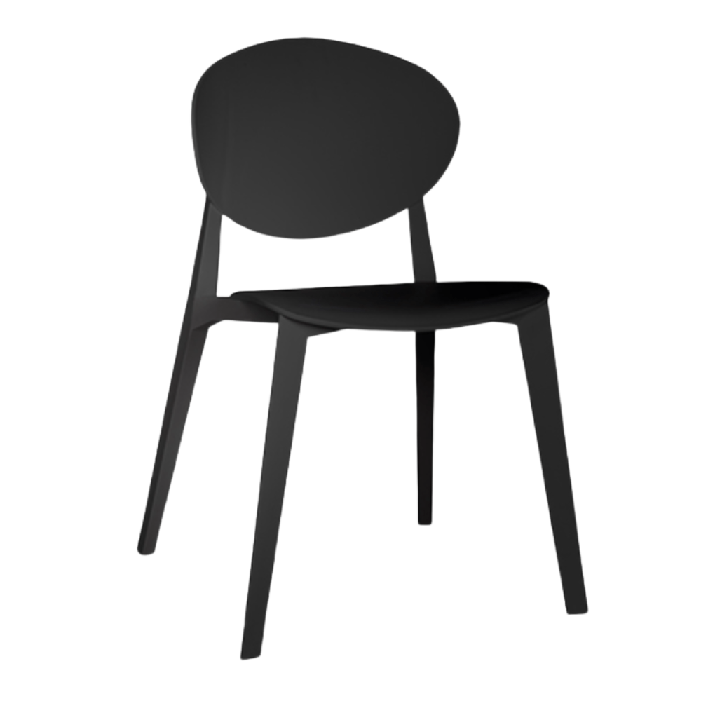 Silla para Terraza Resistente a Rayos UV - OFFIHO TEKZI OHV - 19 - Sin Brazos - Varios Colores - para Ambiente Salino - OHV - 19 - OFFIHO - NOGAL BEAT - Sillas