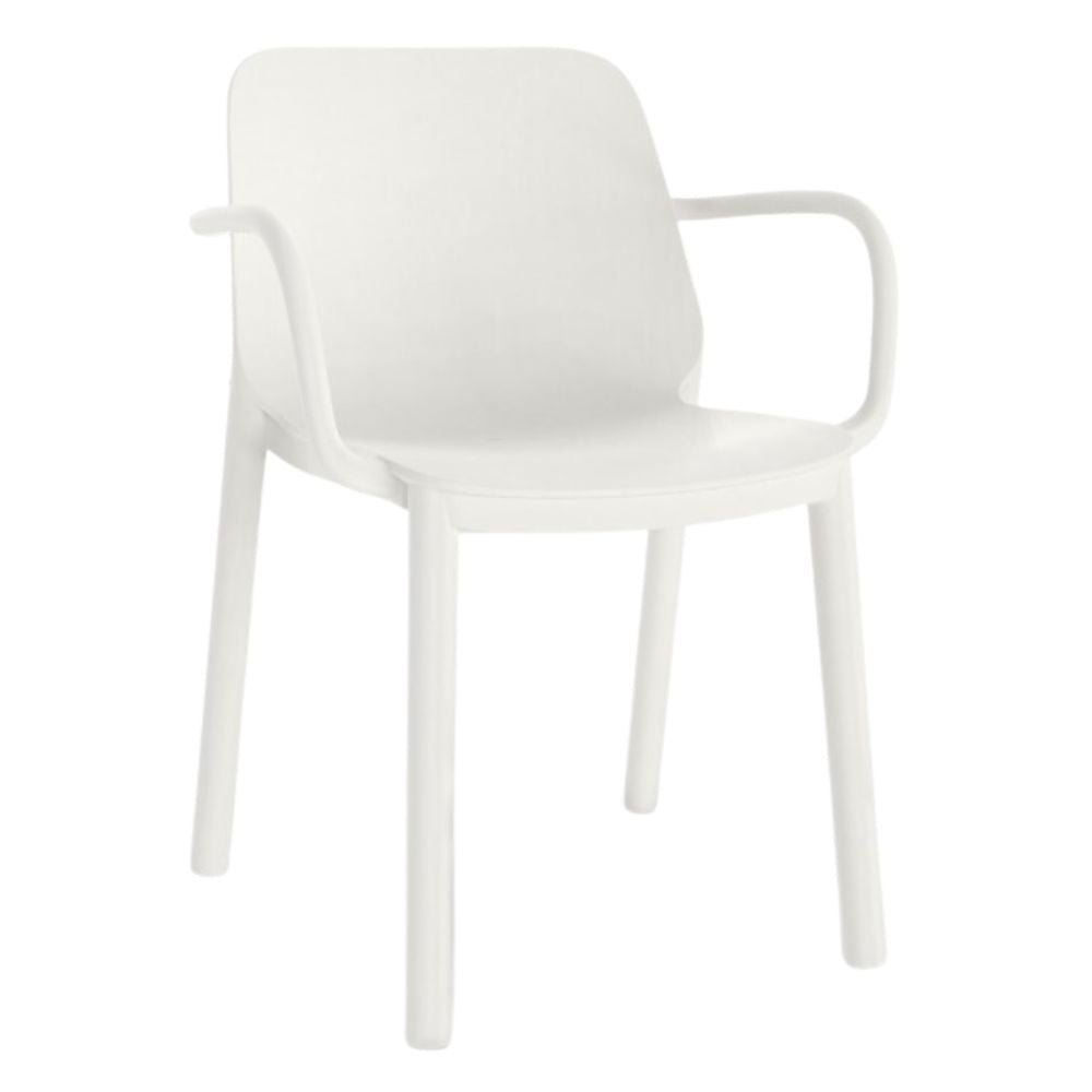 SILLA RESOL ONE ARMCHAIR | Silla Ocasional para Cafetería Jardín | Polipropileno Fibra de Vidrio | Protección UV | Interior + Exterior - 05948 - Resol - NOGAL BEAT - silla