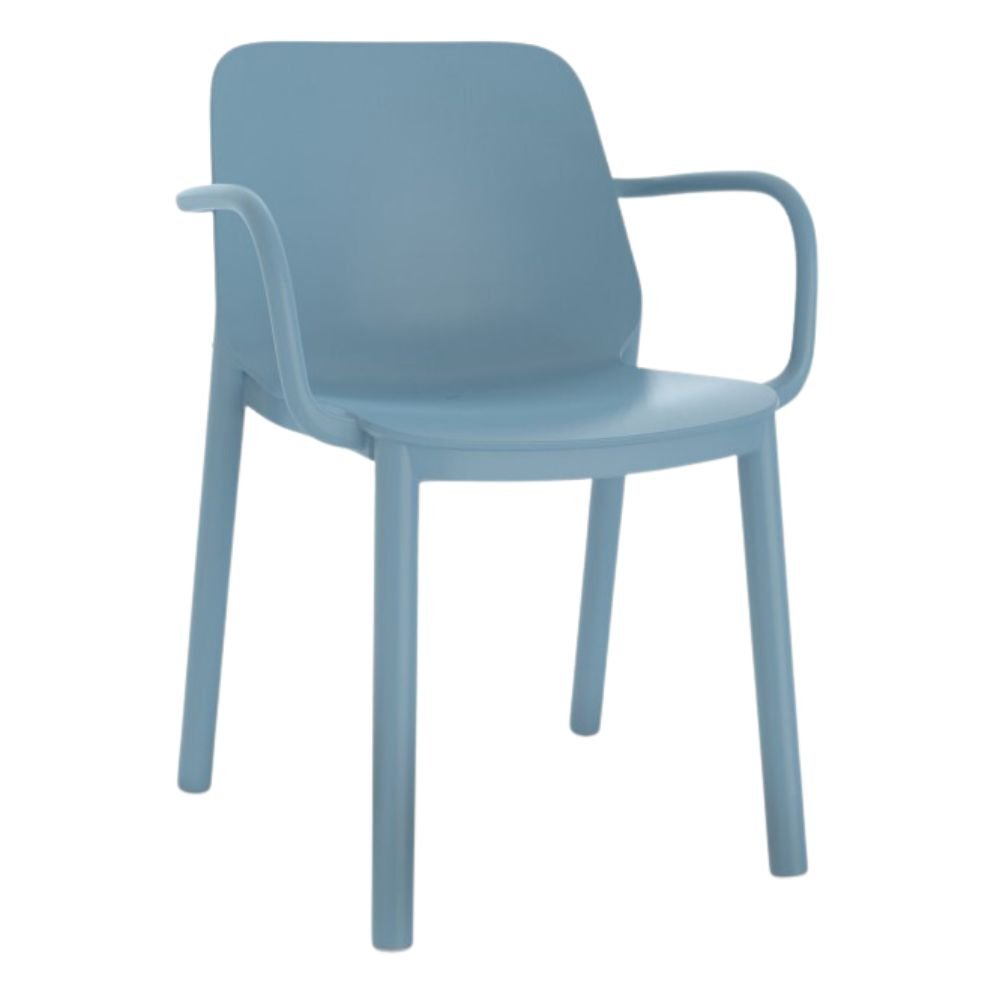 SILLA RESOL ONE ARMCHAIR | Silla Ocasional para Cafetería Jardín | Polipropileno Fibra de Vidrio | Protección UV | Interior + Exterior - 05952 - Resol - NOGAL BEAT - silla