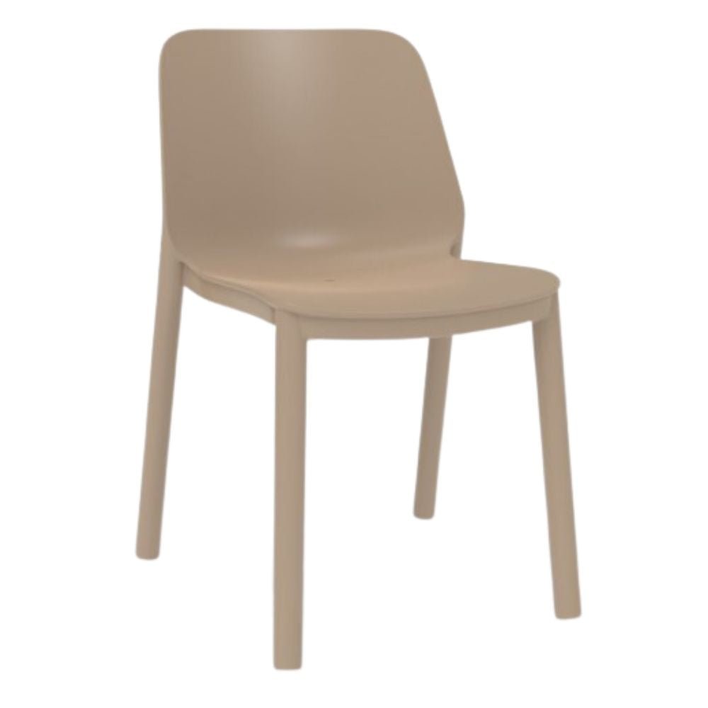 SILLA RESOL ONE | Silla Monobloque Ocasional para Cafetería Jardín | Polipropileno Fibra de Vidrio | Protección UV | Interior + Exterior - 05945 - Resol - NOGAL BEAT - silla