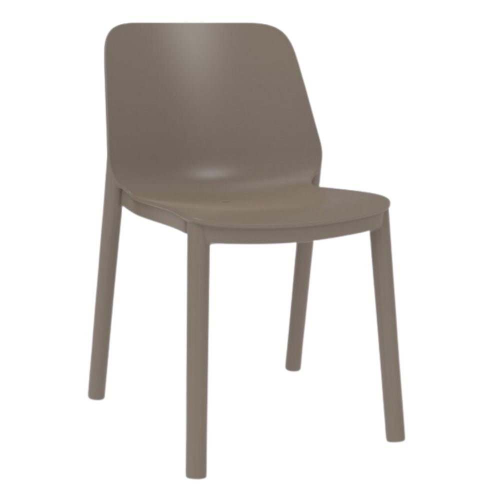 SILLA RESOL ONE | Silla Monobloque Ocasional para Cafetería Jardín | Polipropileno Fibra de Vidrio | Protección UV | Interior + Exterior - 05946 - Resol - NOGAL BEAT - silla