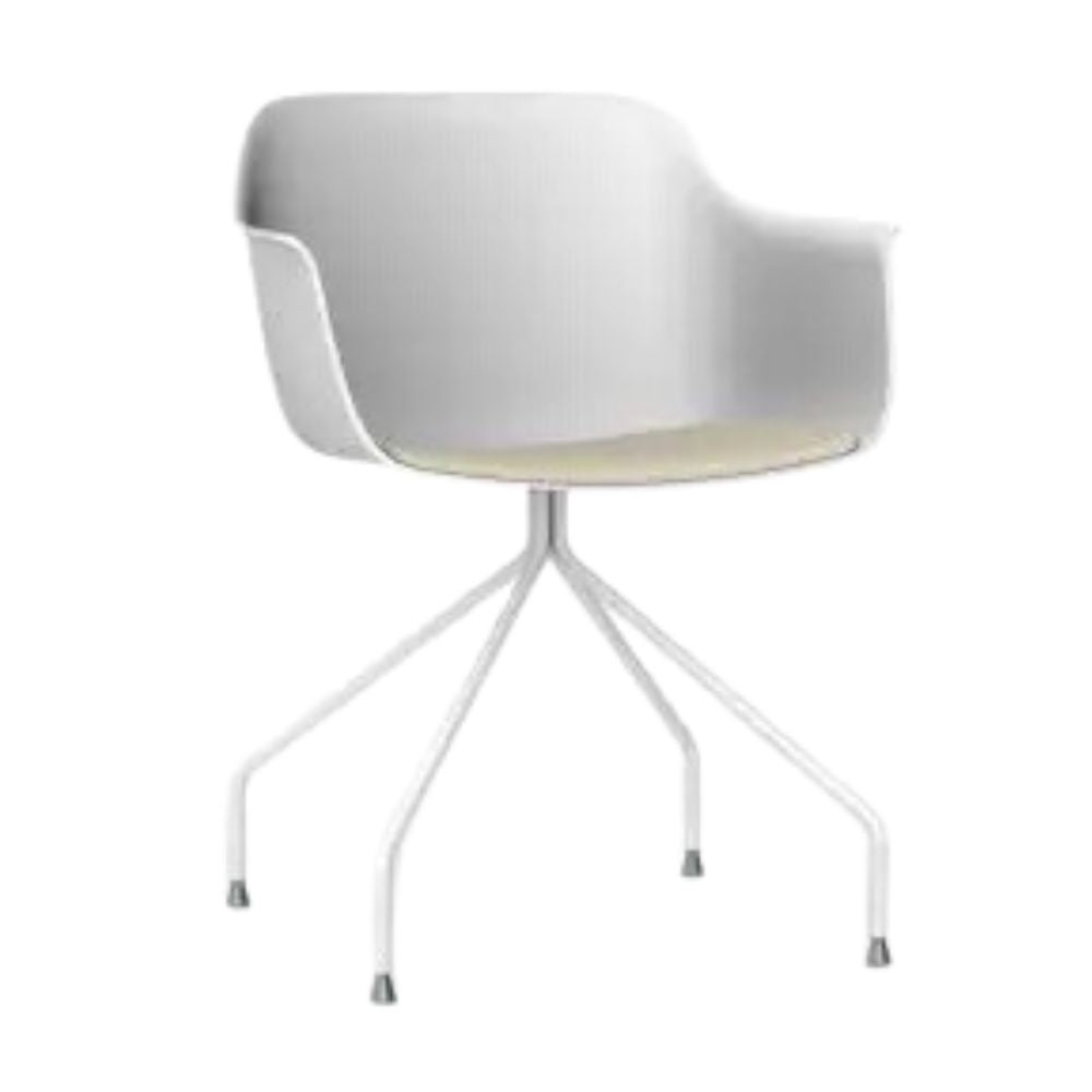 SILLA RESOL SHAPE ARAÑA UPHOLSTERED SEAT PAD | Silla Ocasional Decorativa | Polipropileno | Fibra Vidrio | Patas Acero | Tapizado | Interior + Exterior - 85830 - Resol - NOGAL BEAT - Sillas