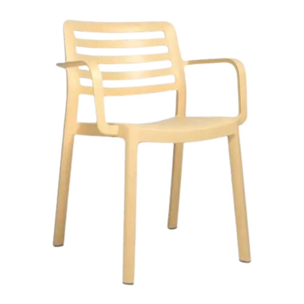 SILLA RESOL WIND ARMCHAIR RECYCLED | Silla Ocasional para Cafetería Jardín | Polipropileno | Reciclado y Reciclable | Protección UV | Interior + Exterior - 05707 - Resol - NOGAL BEAT - silla