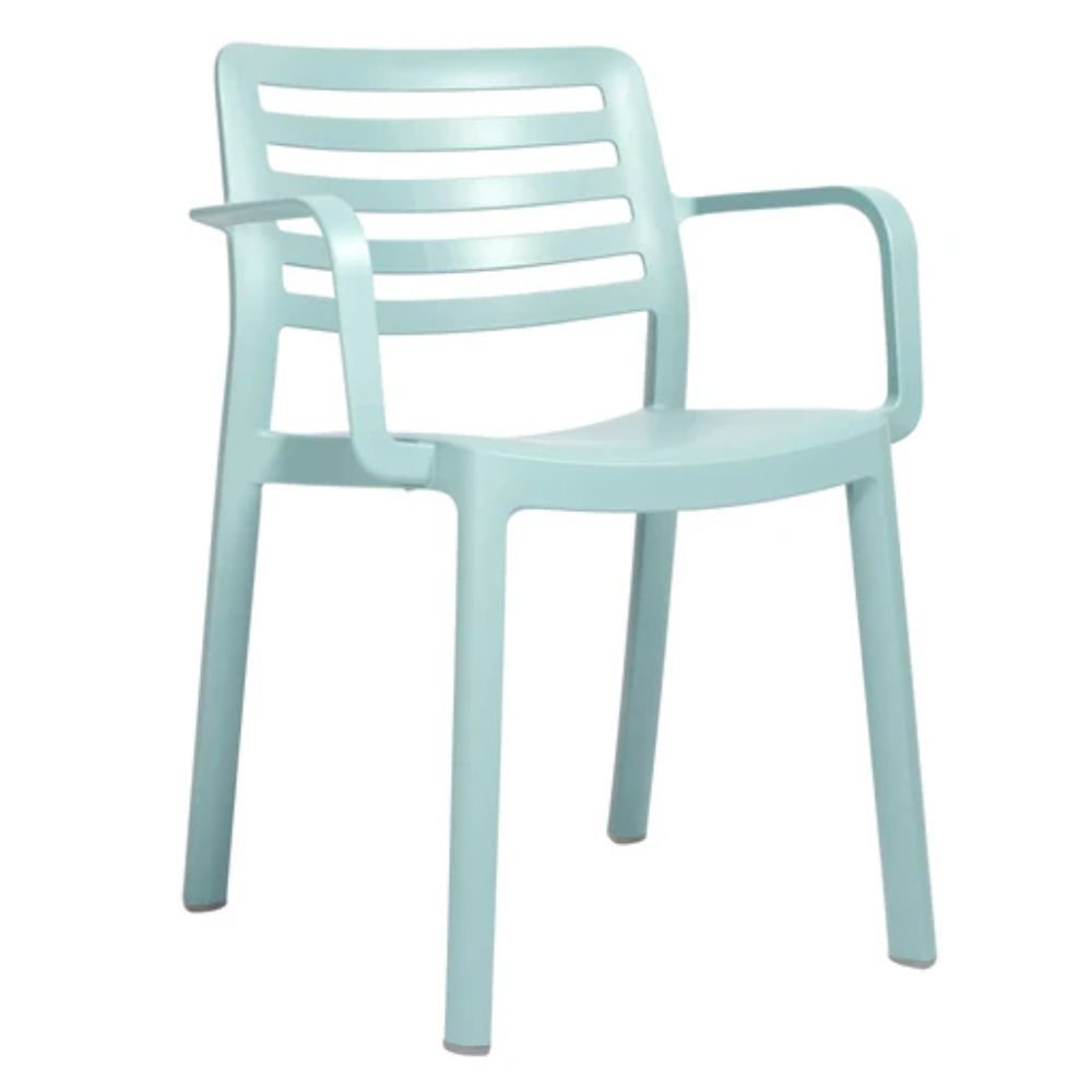 SILLA RESOL WIND ARMCHAIR RECYCLED | Silla Ocasional para Cafetería Jardín | Polipropileno | Reciclado y Reciclable | Protección UV | Interior + Exterior - 05710 - Resol - NOGAL BEAT - silla